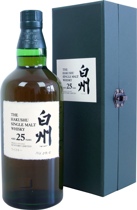 Hakushu 25 Jahre mit 700ml und 43% vol. Hakushu 25 Jahre mit 700ml und 43% vol.